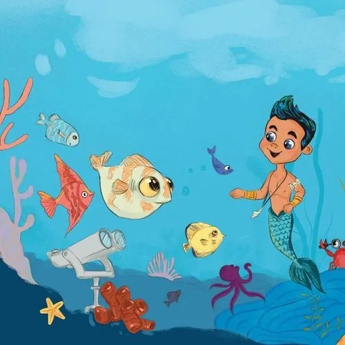 Gill the Merboy illustration by KD Prime Publishers